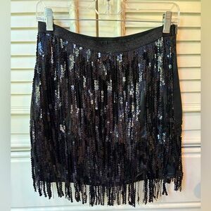Amazon Sequin Fringe Skirt Size 12
